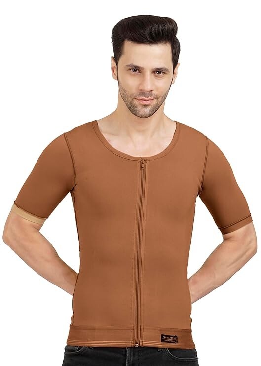 Gynecomastia Medical Compression Vest with Short Sleeve || MODERATE COMPRESSION