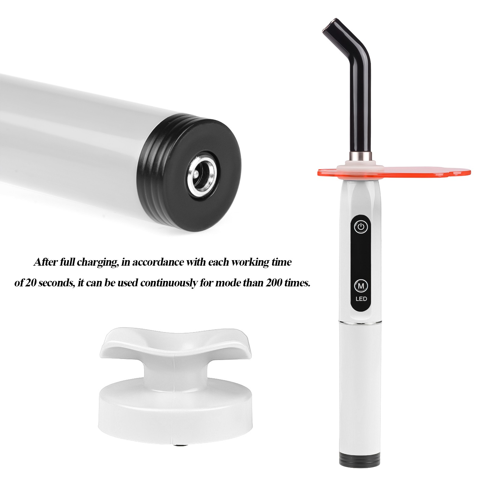 5W High Power Dental LED Curing Light 420-480nm Resin Cure Lamp 4 Working Modes