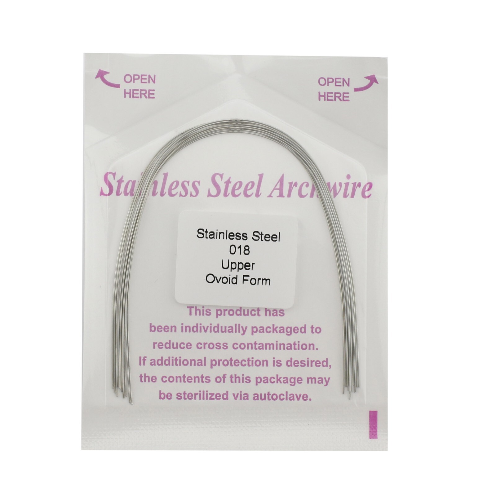 100PCS Orthodontic Stainless Steel Arch Wire Ovoid Form Round Rectangular Squre