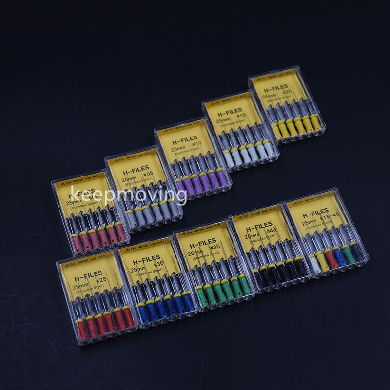Dental Endodontic Stainless Steel Root Canal Hand Use REAMERS H/K-Files All Size