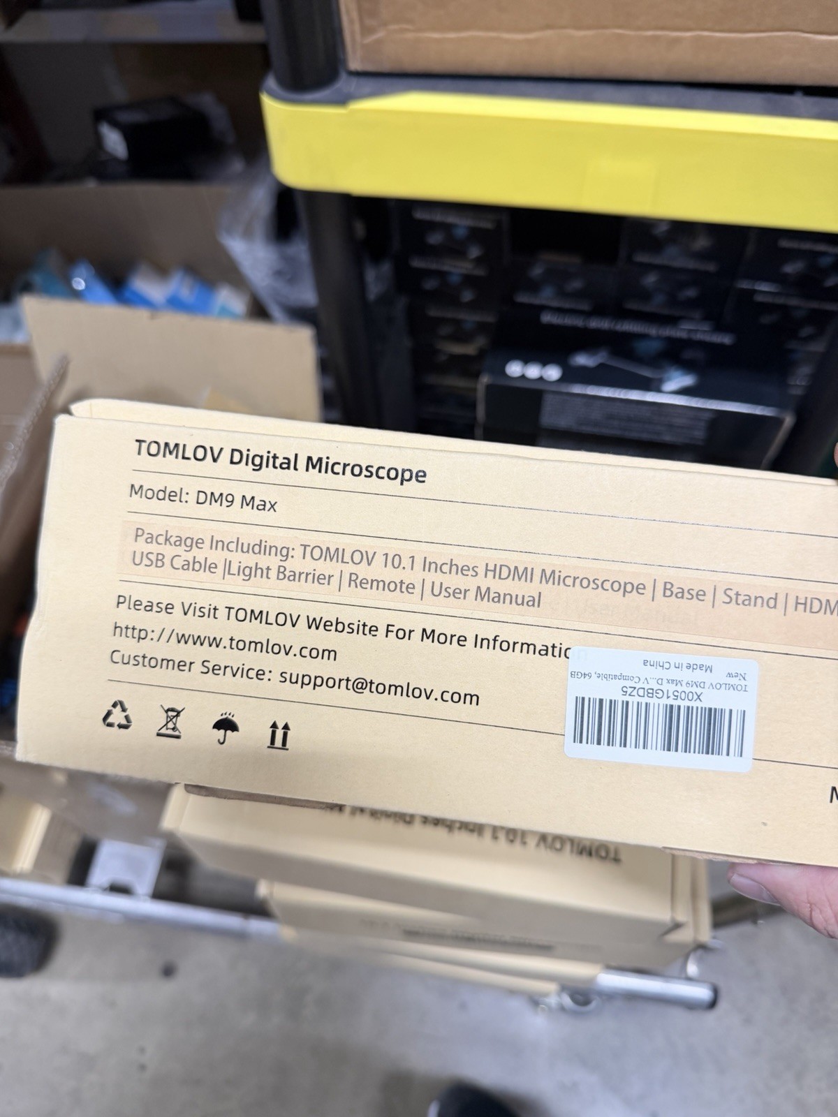 TOMLOV DM9 Max 10.1″ IPS HDMI Digital Microscope 1500X 20MP HD Coin Magnifier