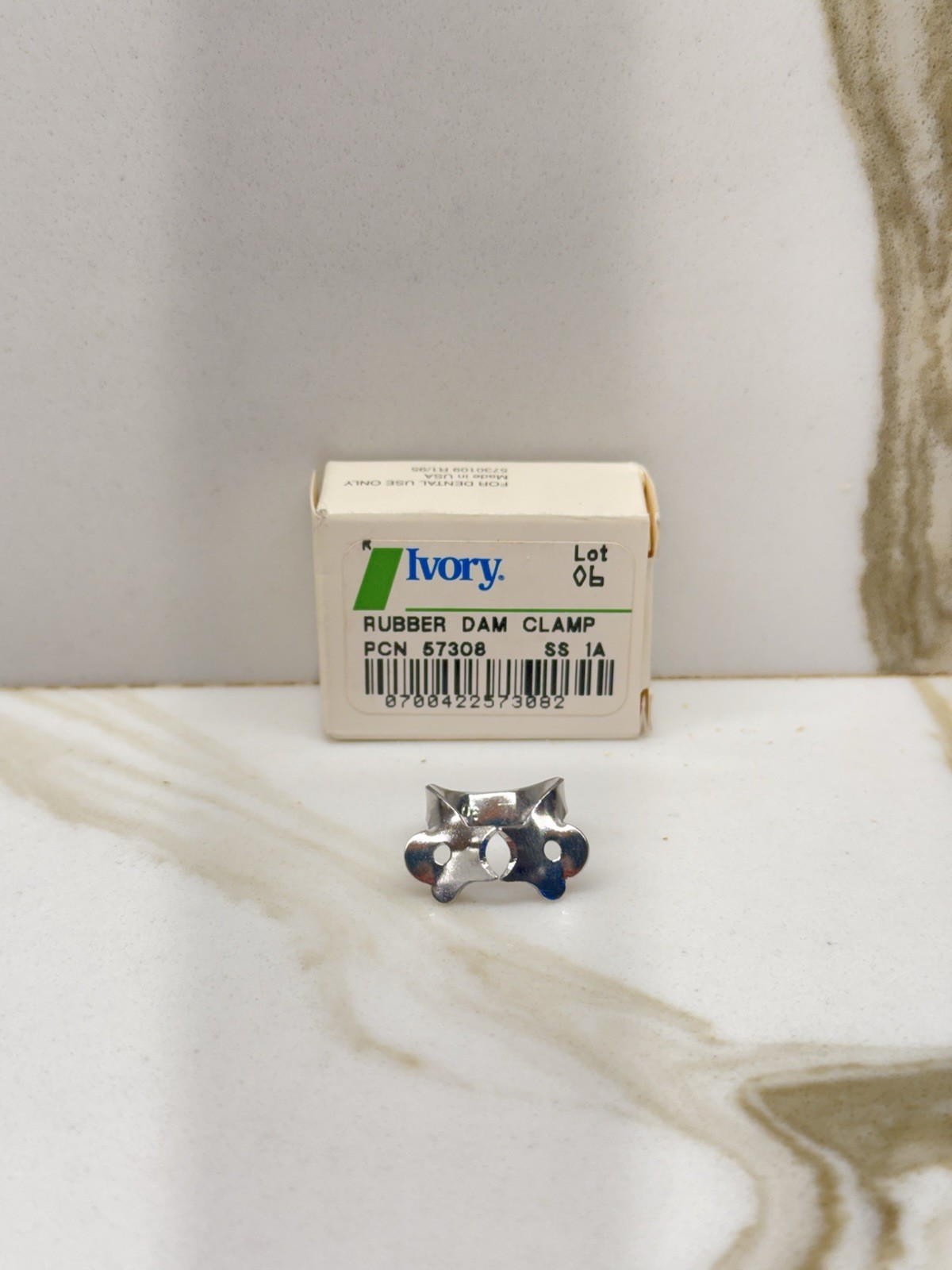 CLAMP IVORY KULZER WINGED METAL RUBBER DAM # 1A BOX OF 3 UNITS, USA