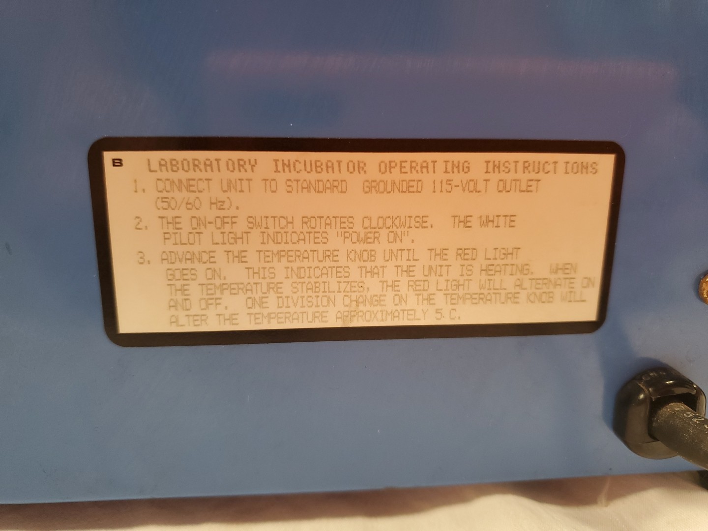 13737 Millipore Laboratory *Incubator 100W XX6350115 Good Used Condition