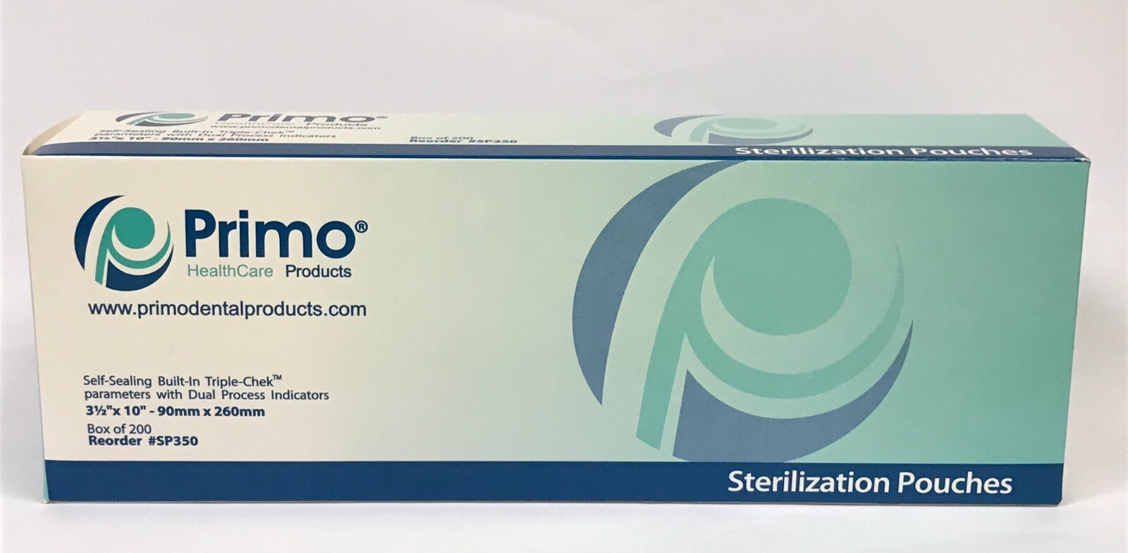 Primo Triple Chek Sterilization Pouch 3.5 x 10 (1000) Bags Dental Tattoo Nail