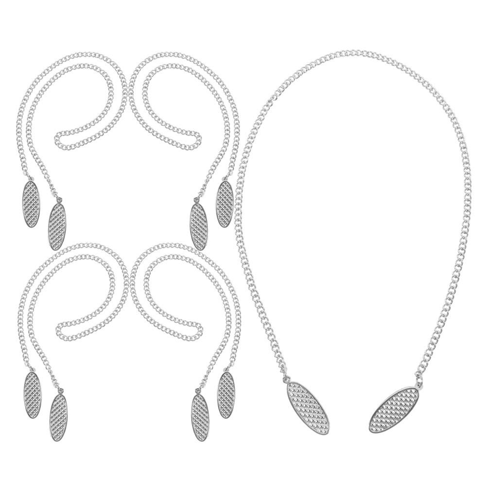 5Pcs Strong Texture Napkin Clips with Silver Alloy Chain for Daily Use