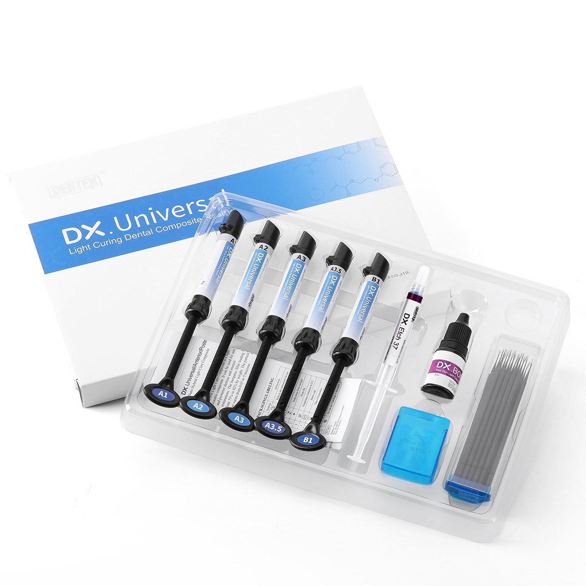 Dental Universal Light Cure Composite Resin A1-B1 Etching Gel Adhesive Kit