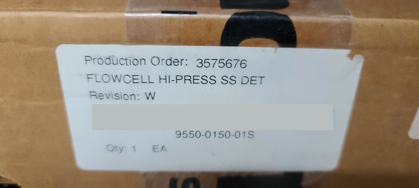 Thermo Scientific Flowcell Hi-Pressure SS Det p/n: 9550-0150-01S