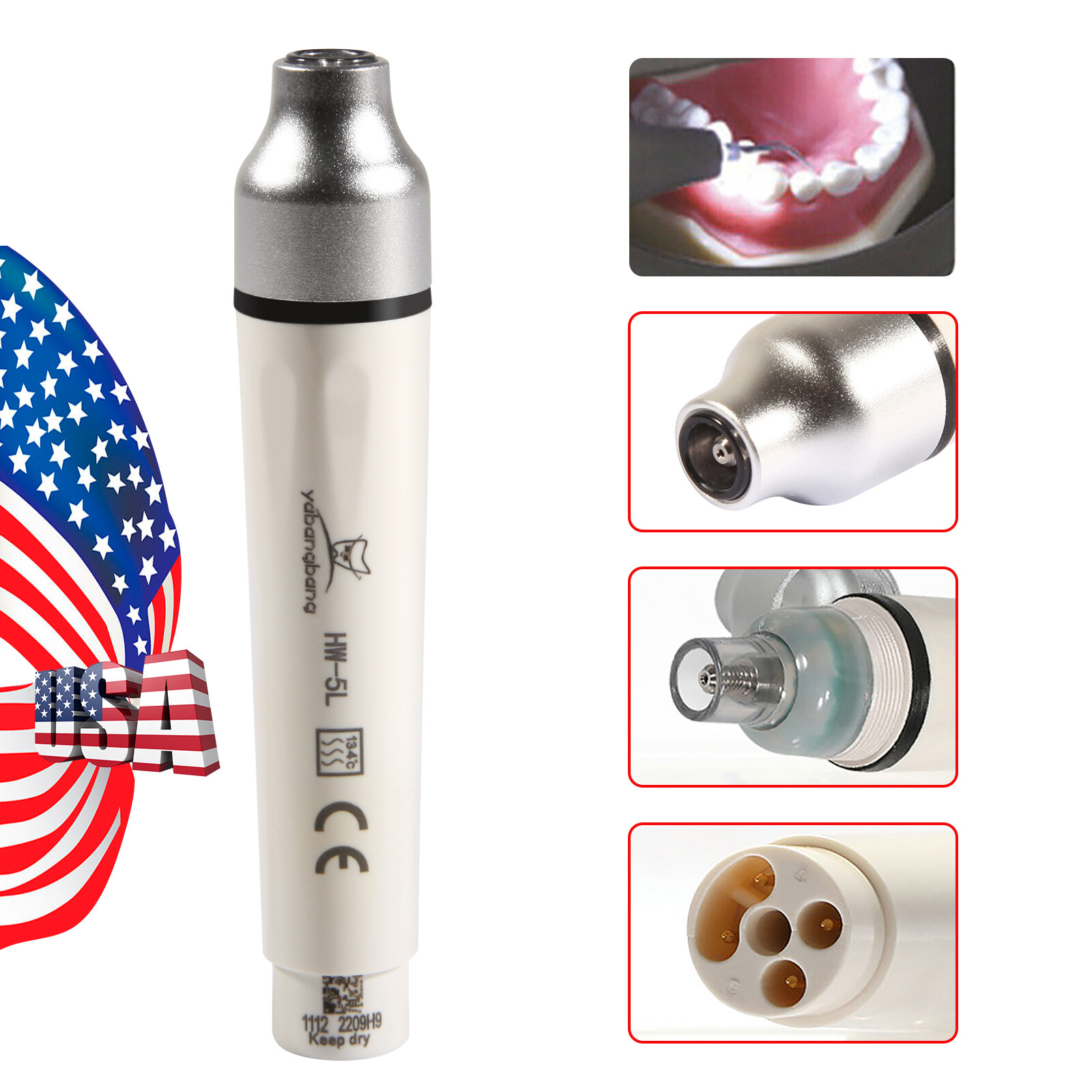 1-10 HW-5L SANDENT Ultrasonic Piezo Scaler Handpiece LED For Woodpecker EMS UPS