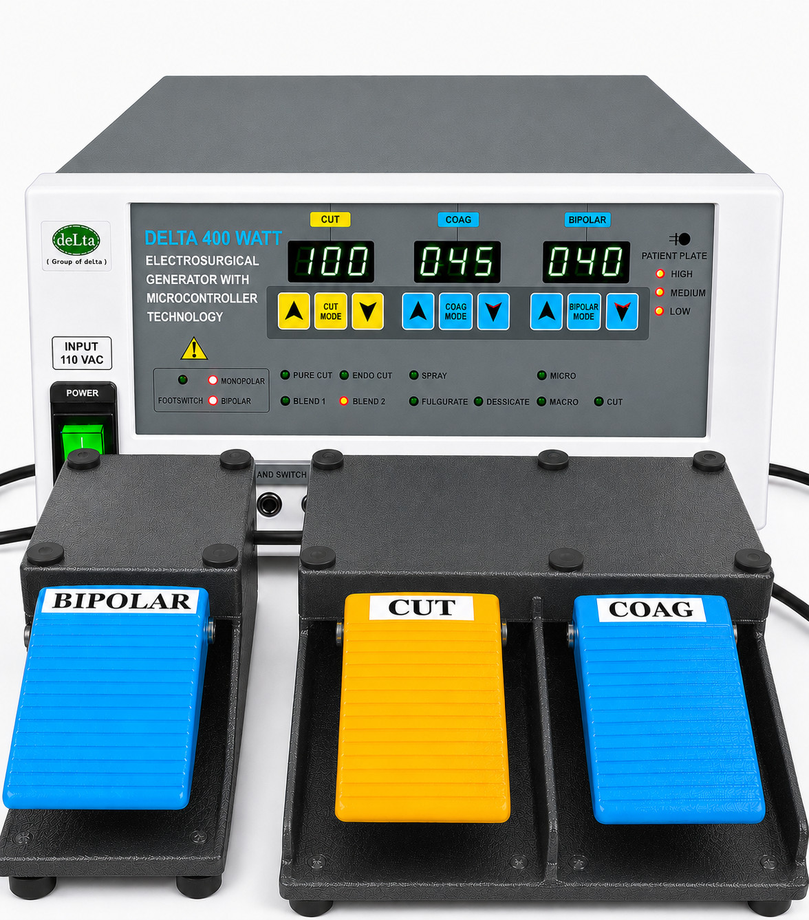 New Electro surgical Generator 400W Bipolar Monopolar Mode Electro Cautery*&