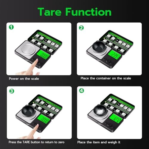 Digital Milligram Scale 50g x 0.001g, Mini Precision Scale with Tare weight Func