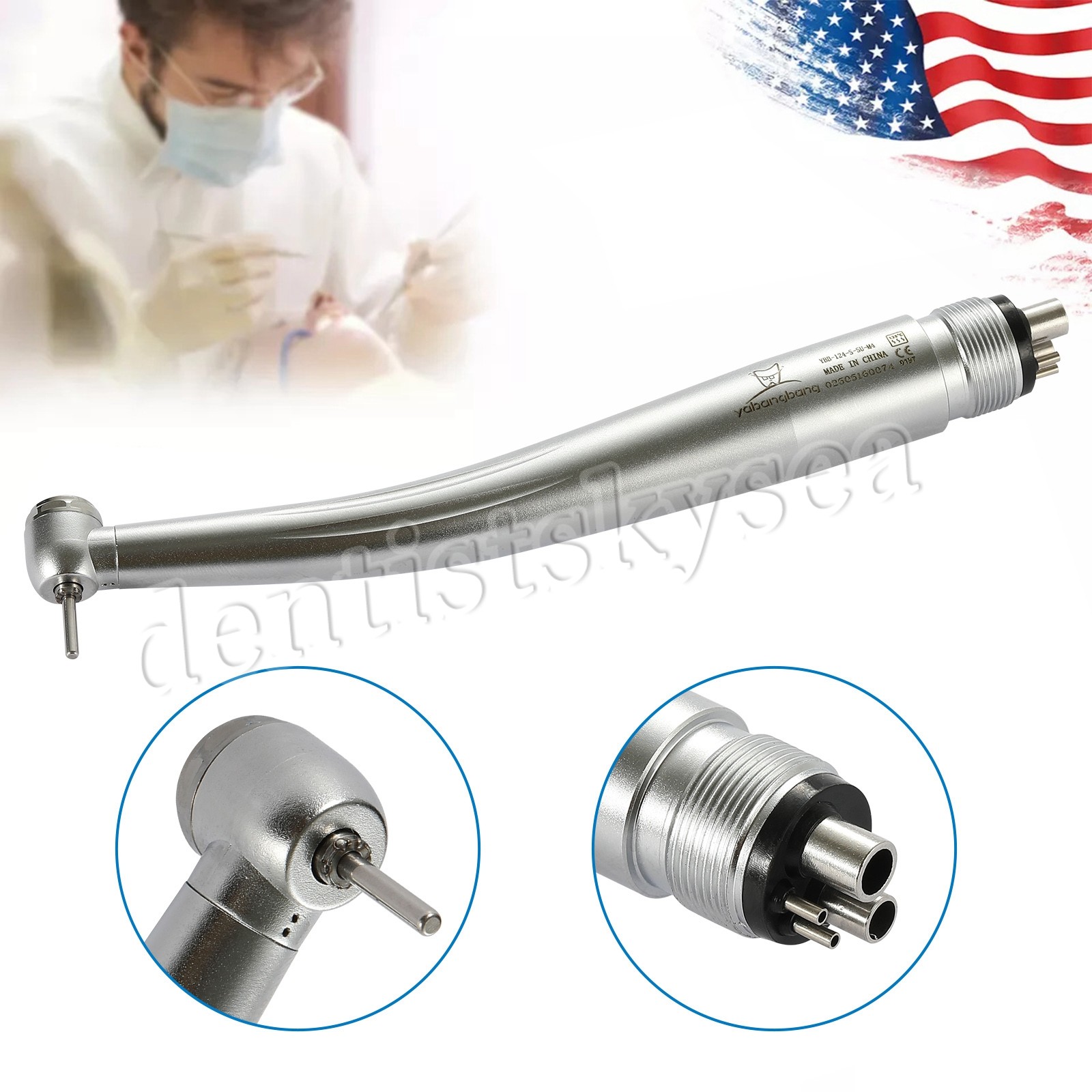 10Pcs Dental Fast High Speed Handpiece Push Button 4H U3BM Pediatric Mini