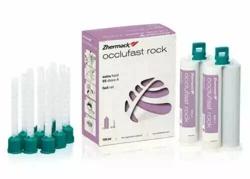 Zhermack Occlufast Rock Bite Registration Extra Hard Fast Set 2pk w/ Tips