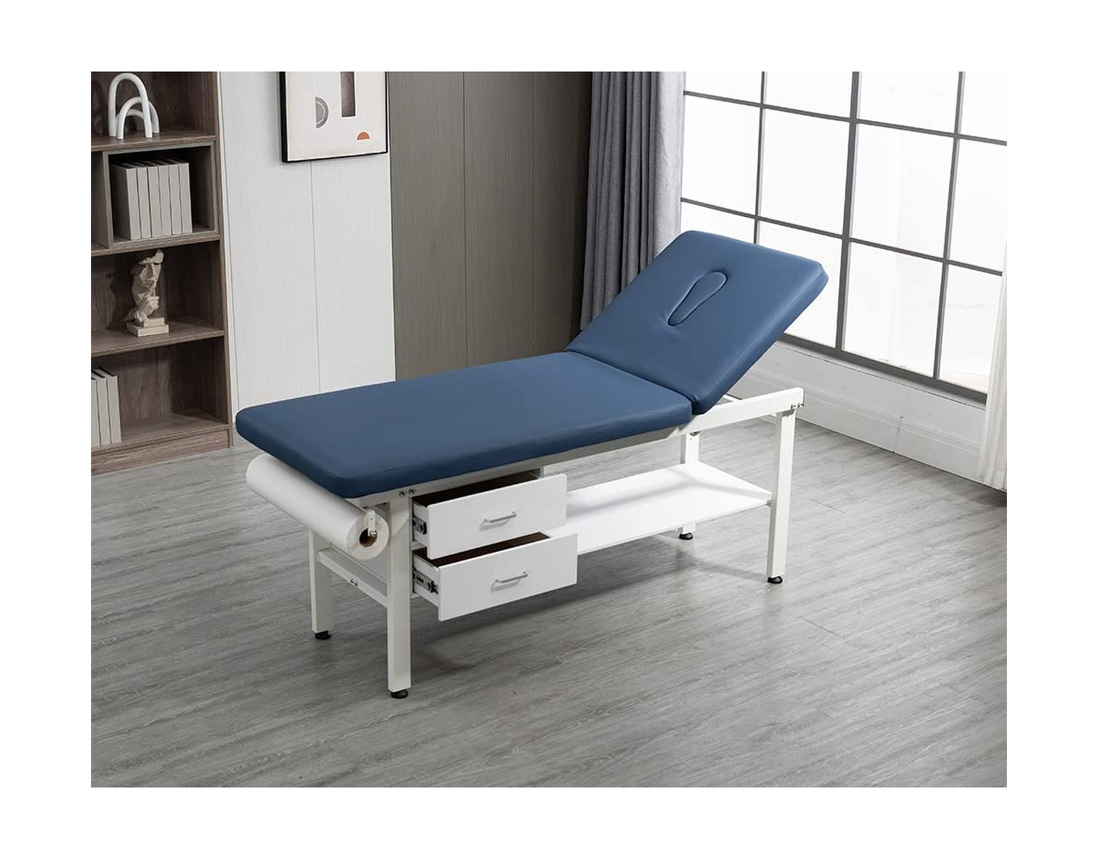 27.6″ Width Comfortable Fixed Height Medical Exam Table Backrest Adjustable w…