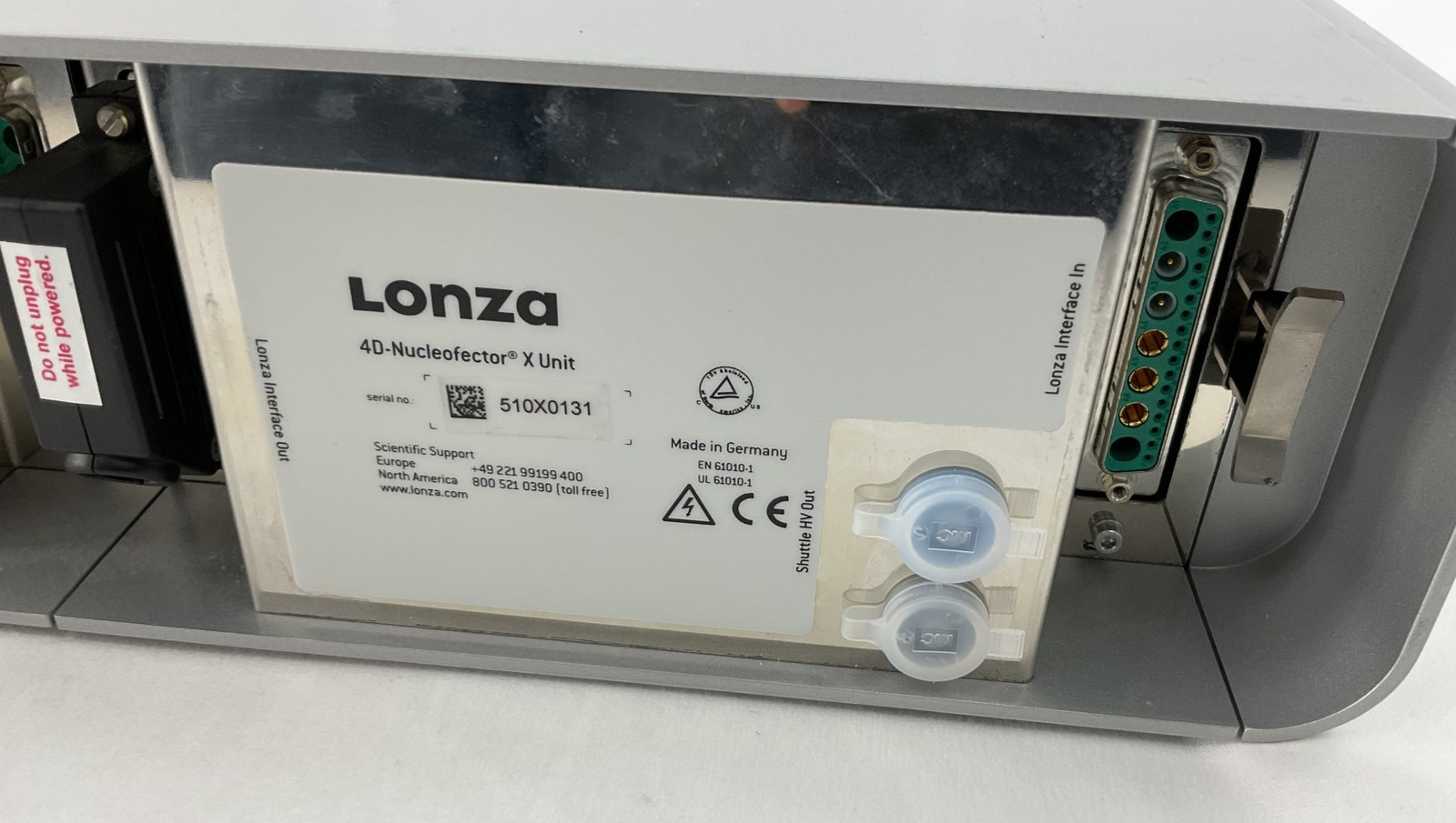 Lonza 4D-Nucleofector Core Unit X Unit Cell Transfection Electroporation CRISPR