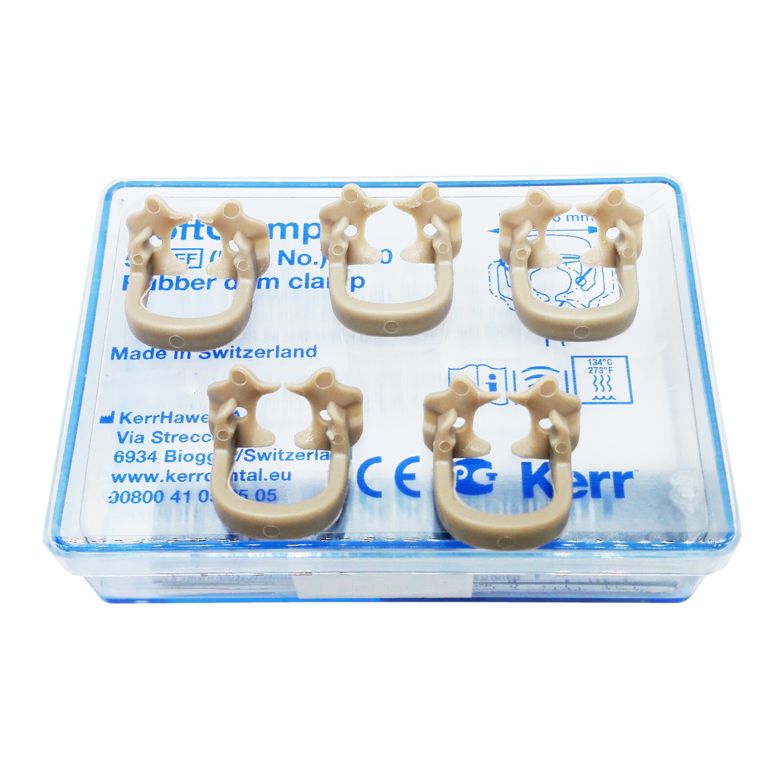 5pc/box Dental Kerr Soft Clamp Universal Rubber Dam Sundries Molar Teeth Polymer