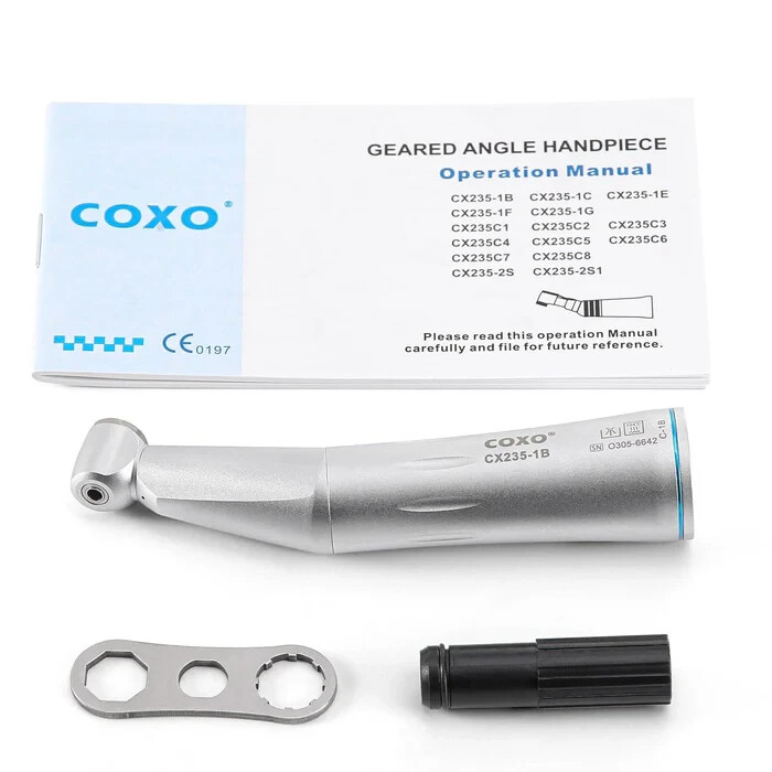 COXO Dental Low Speed Contra Angle Straight Handpiece Inner Water Air Motor 2/4H