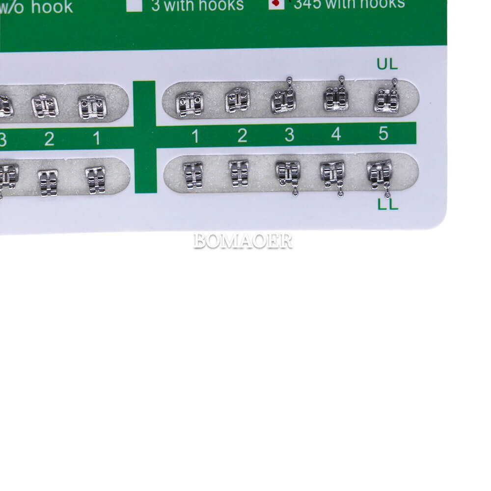 20 Packs Dental Monoblock Metal Bracket Brace Mini MBT 022 345 Hooks 20Pcs/kit