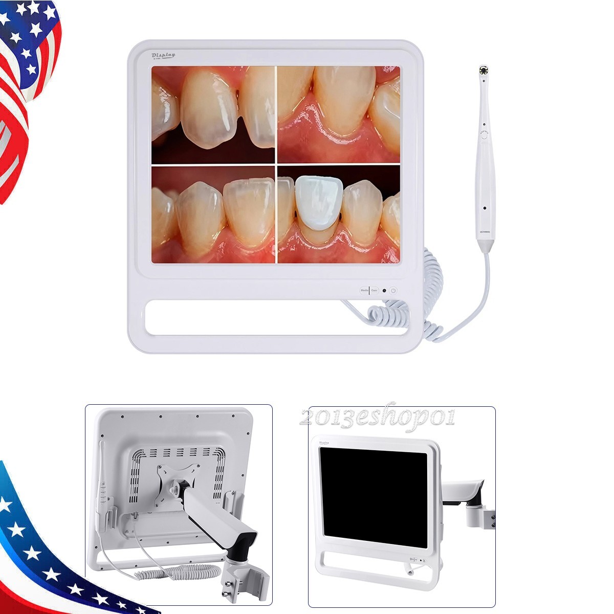 17 Inch Dental Intra Oral Camera 16 Megapixel Intraoral LCD Monitor With Holder