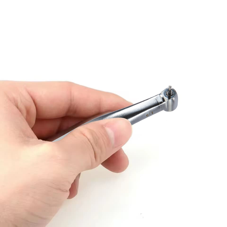 Dental 1:5 Increasing Contra Angle Handpiece ceramic bearing 4 inner Spray red