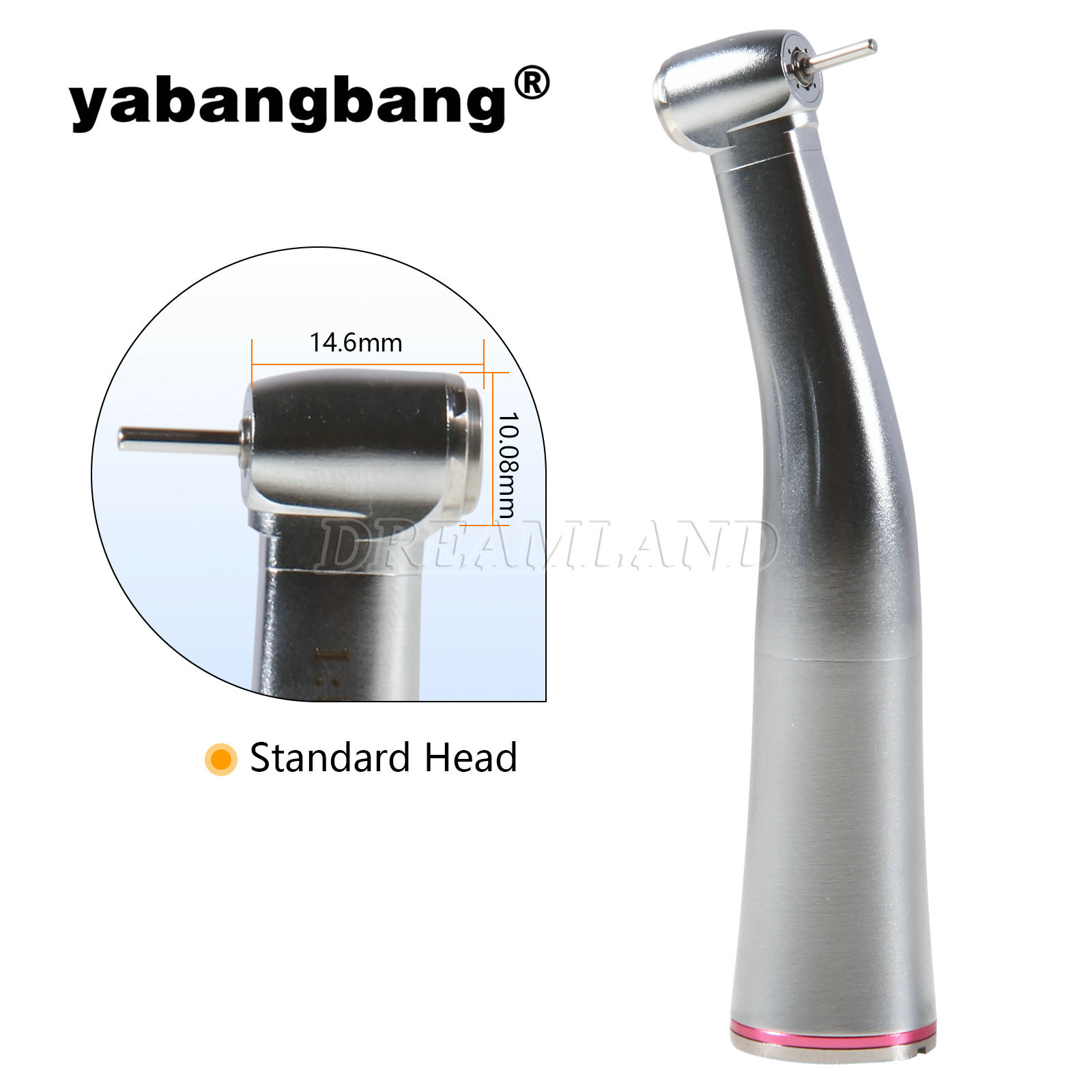Dental 1:5 Increasing Contra Angle Handpiece ceramic bearing 4 inner Spray red
