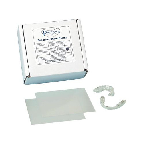 Keystone 9614810 ProForm Retainer Material Stiff Clear 5″ x 5″ .030″ 50/Bx