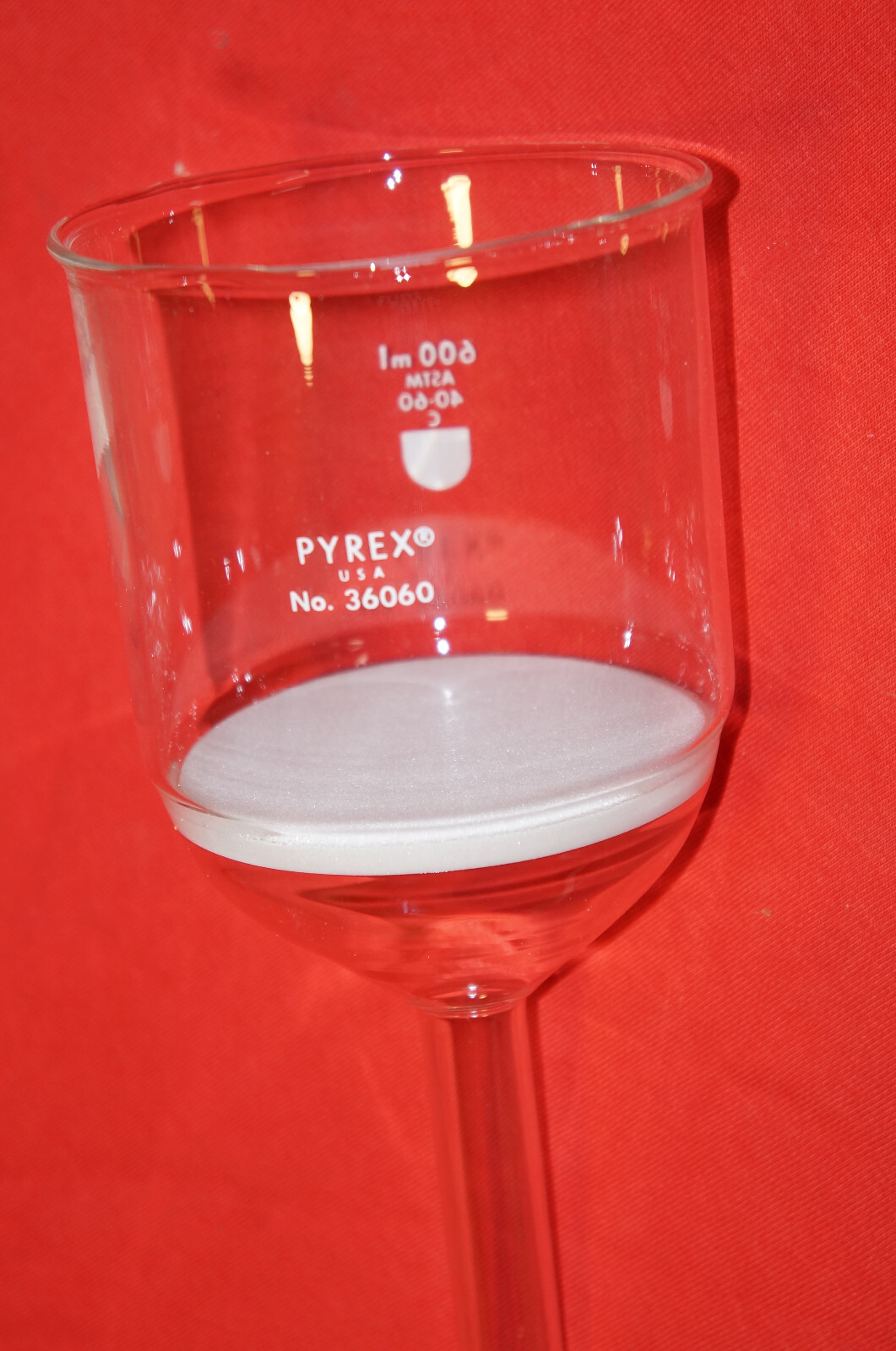 CORNING PYREX Glass Buchner Funnel, 90mm Coarse Frit, 600ml #36060-600C (NEW!)