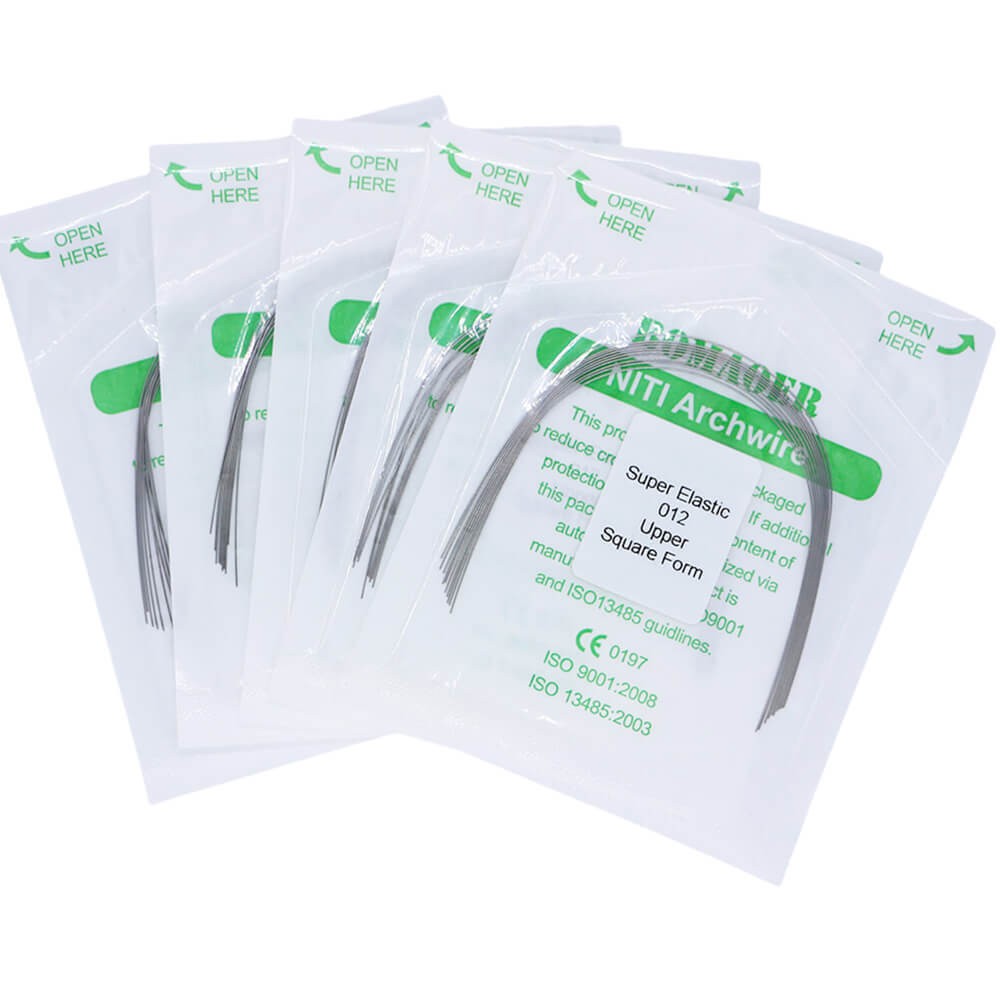 30×Dental Orthodontic Super Elastic Niti Round Arch Wire Square Form 012 Upper