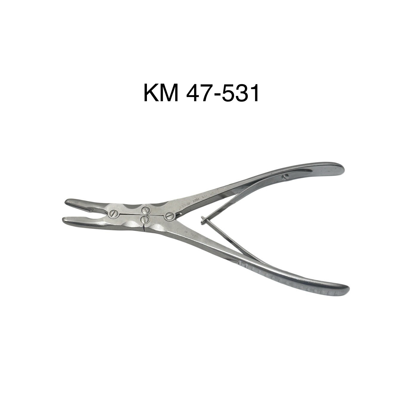 Telefax Kmedic KM 47-531 Ruskin Rongeur, Double Action, Curved, 7 1/4″