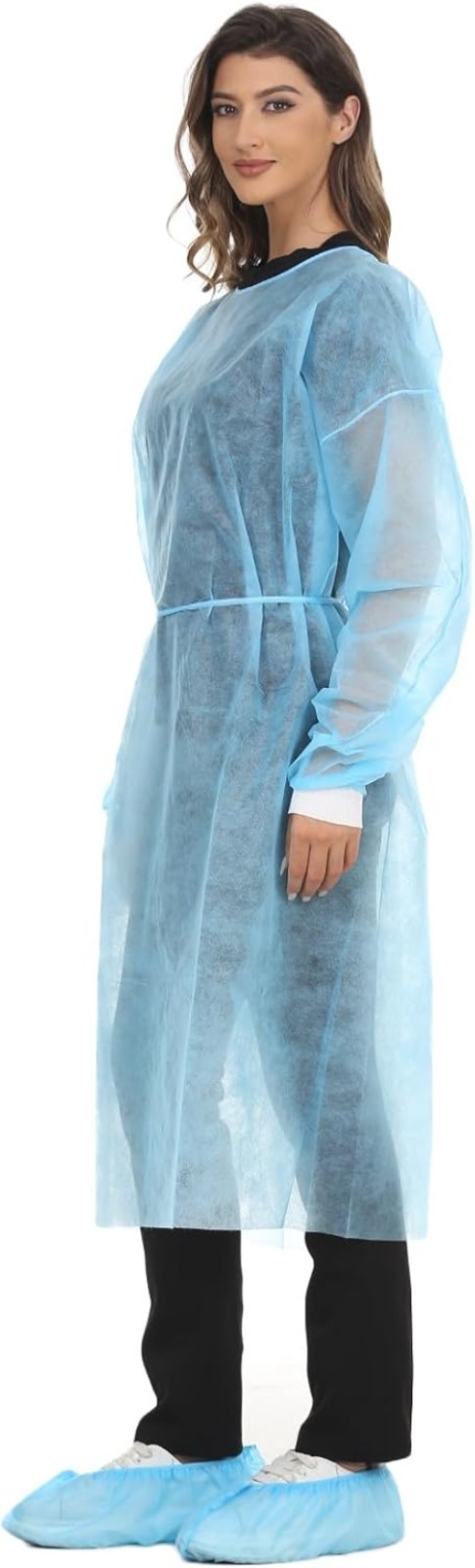 Versatile Disposable Gowns for Safety – Long Sleeve, 100% Polypropylene, 15 Pack