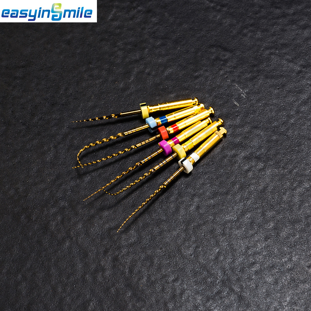 6Pcs Dental Endo Rotary Files X-Pro Gold Large Taper Files For Motor SX-F3 25MM