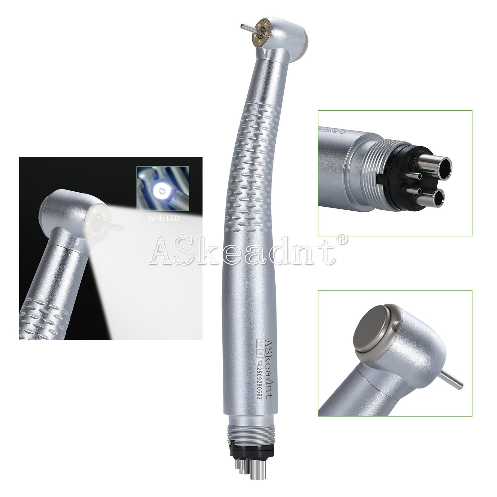 Dental LED E-generator Shadowless Ring Ceramic Handpiece 5 Water Spary 4Holes