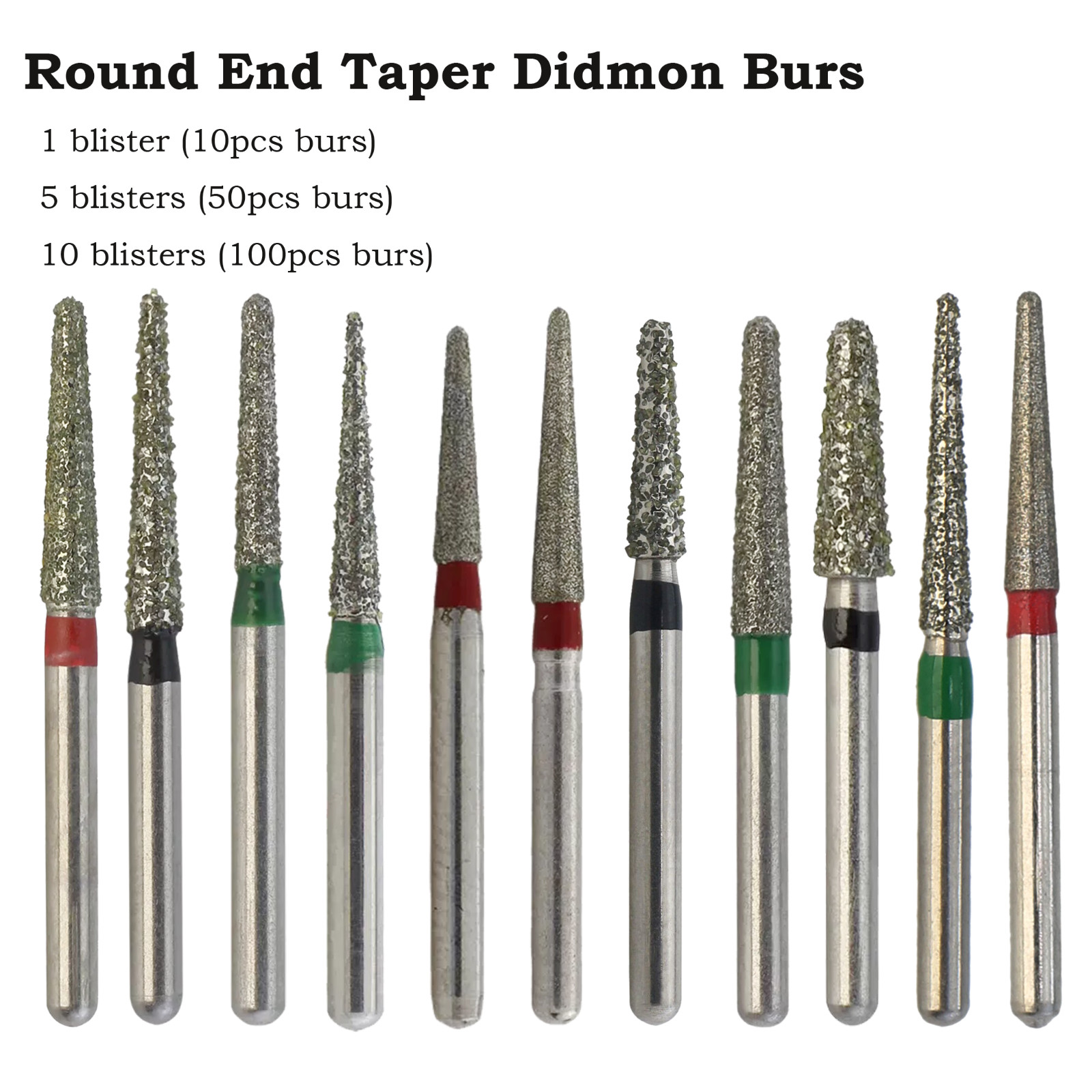Dental Diamond Bur FG Football Round End Taper Flame Coarse Fine FG High Speed