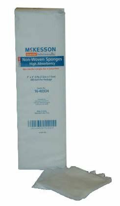 McKesson Non-Woven Sponge Polyester/Rayon 4-Ply 3X3In Square – Pack of 200