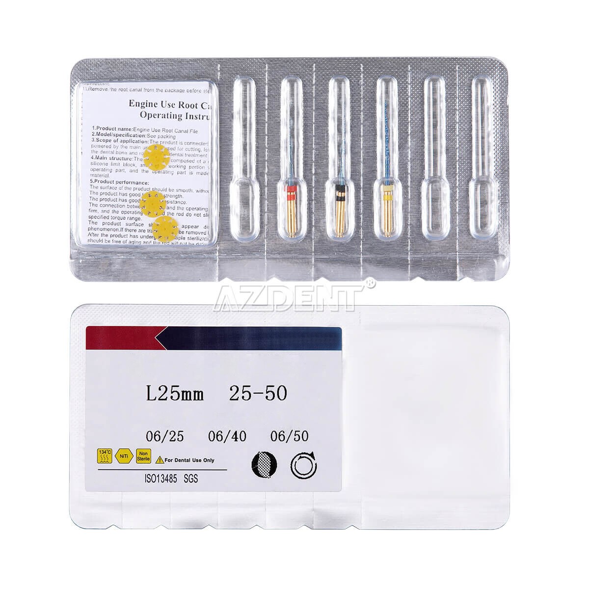 Dental Reciprocating Endo Files Niti Rotary Root Canal Heat Activated File 25mm