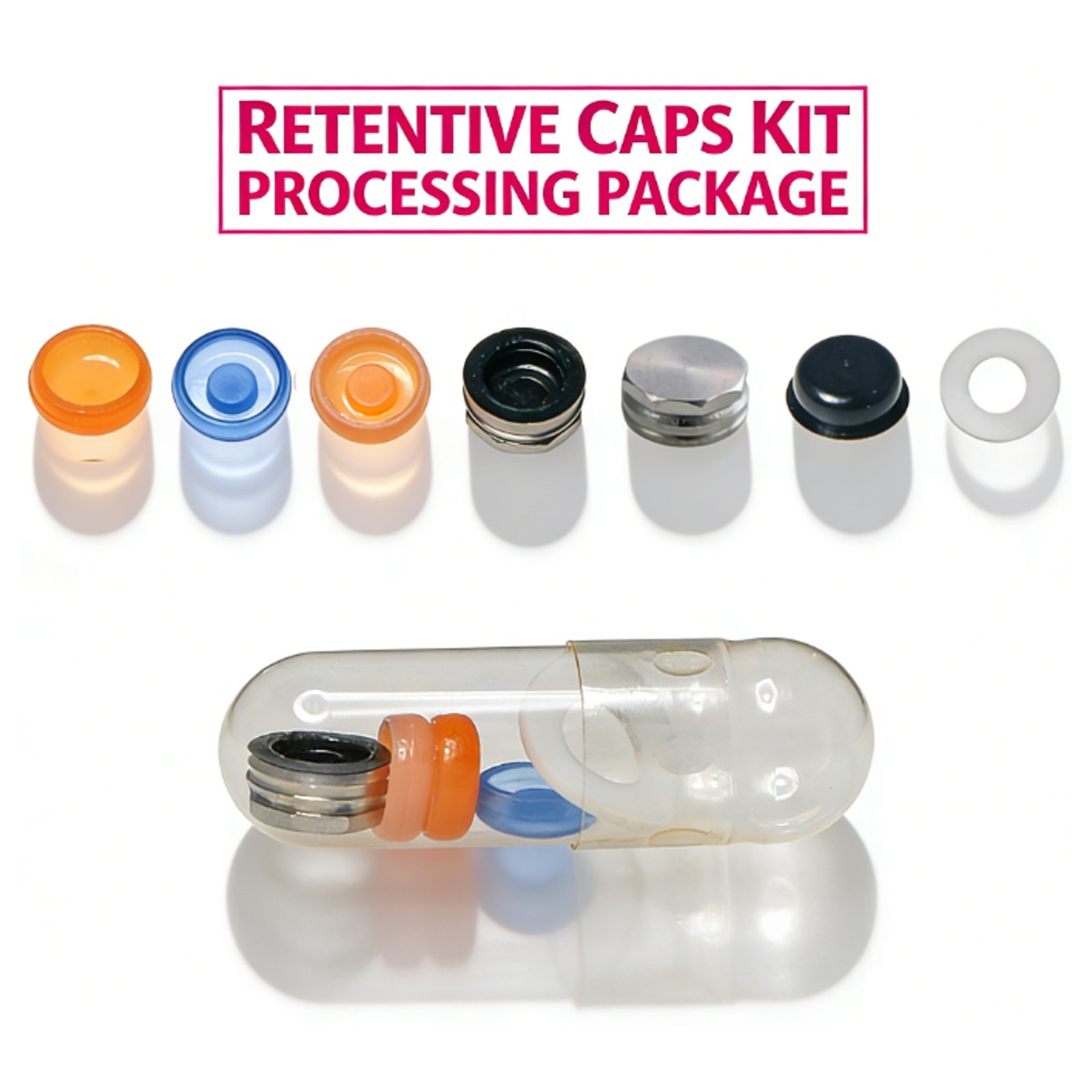 Locator Core Tool & Overdenture Retention Replacement Caps Insert 0.8/1.2/2.4lbs