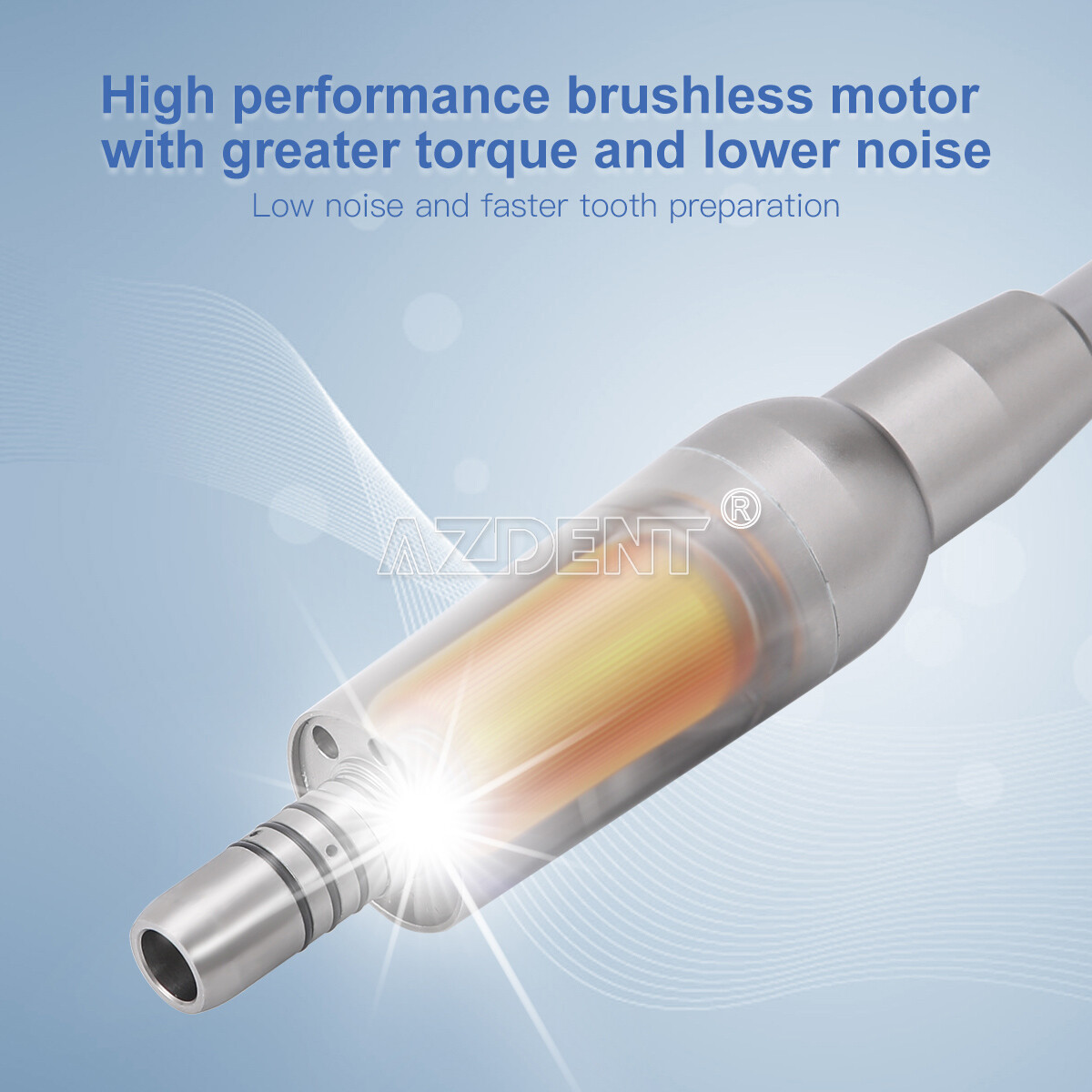 USA Dental LED Electric Brushless Micro Motor /1:5 Increasing Handpiece /FG Burs