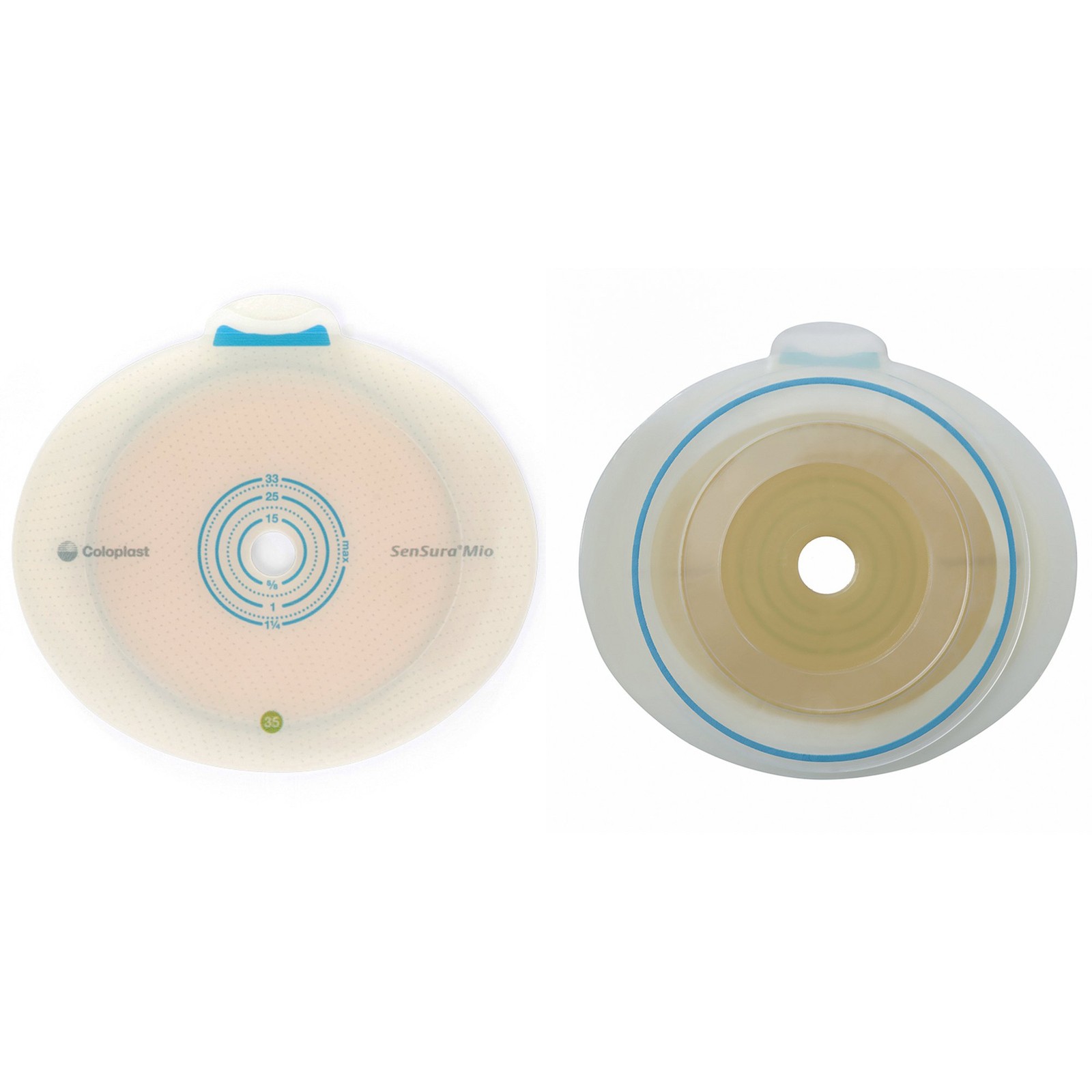 Coloplast SenSura Mio Flex Ostomy Barrier, 35 mm Stoma Opening, Red Match (5/BX)