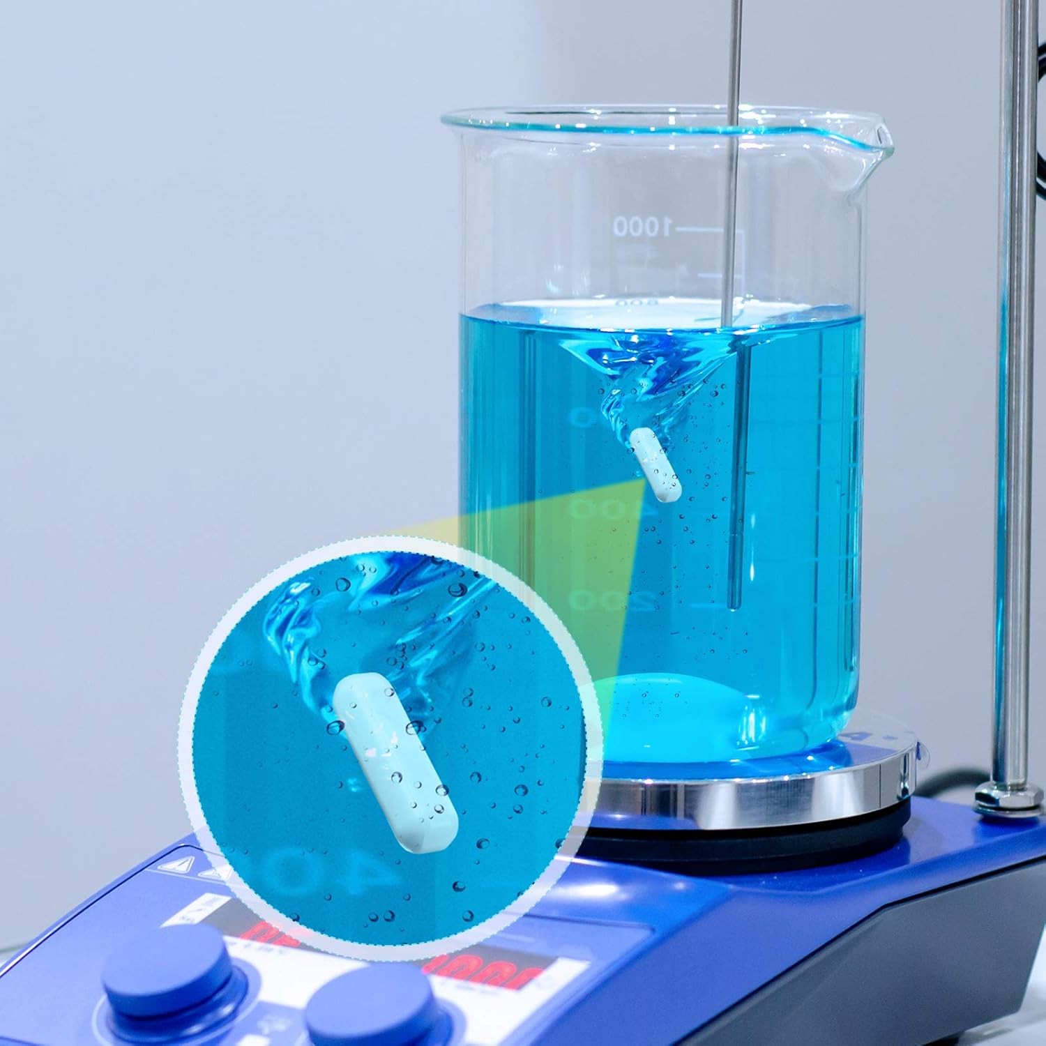 PTFE Magnetic Stirrer Bar Set, 8 Pieces Stainless Steel for Laboratory Mixing
