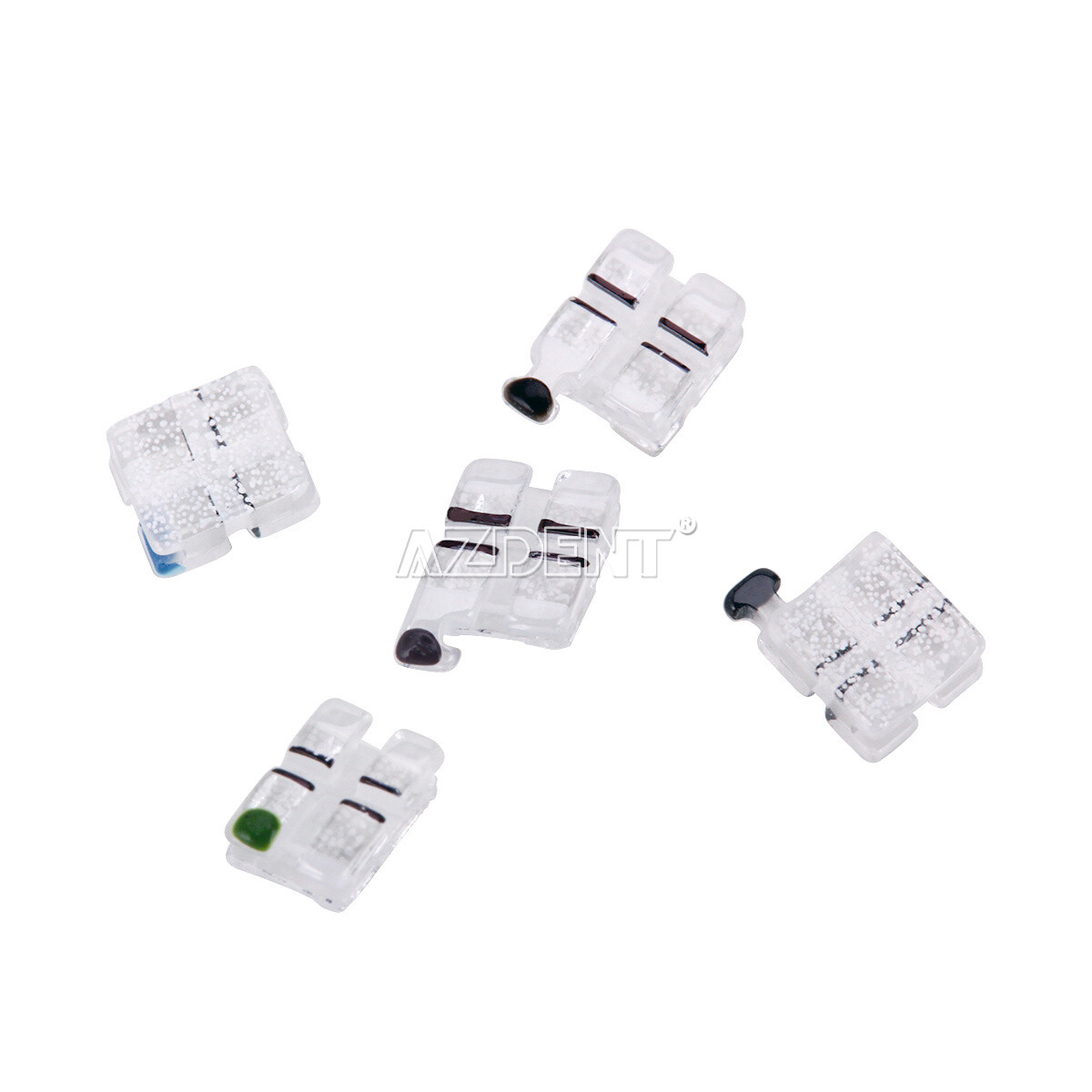 ABSOLUTE Dental Orthodontic Ceramic Brackets Braces Mini Roth 022 Hooks 345 FDA