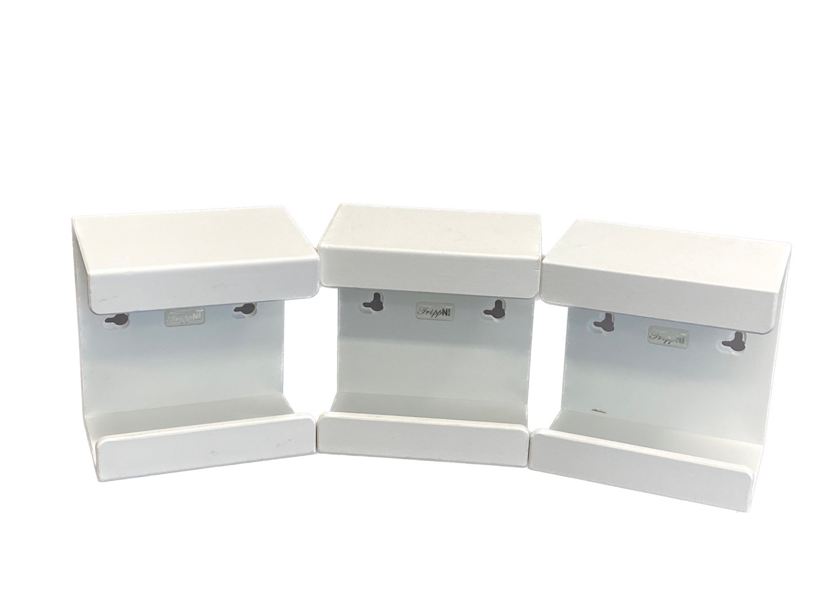 Used (3) TRIPPNT Small White PVC KimWipe Holder 5″ L x 3-1/2″ W x 5” H 50008