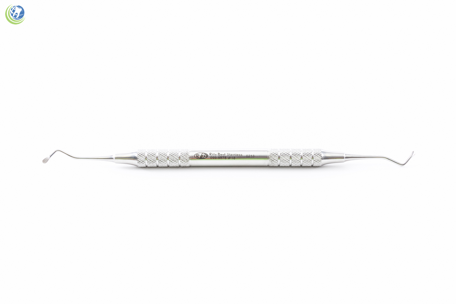 DENTAL OPERATORY INSTRUMENT SPOON EXCAVATOR WHITE #18 8MM HOLLOW GRIP STAINLESS