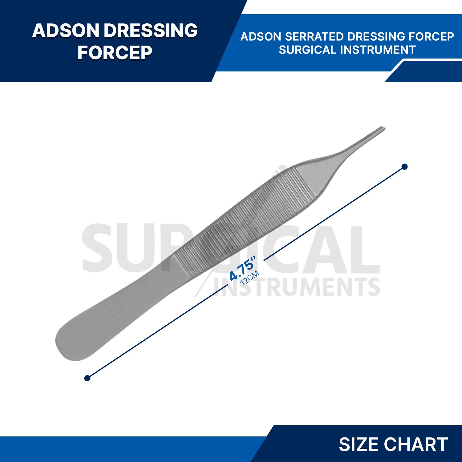 6 Pcs Adson Dressing Forceps Surgical Plastic Surgery Stainless German Grade