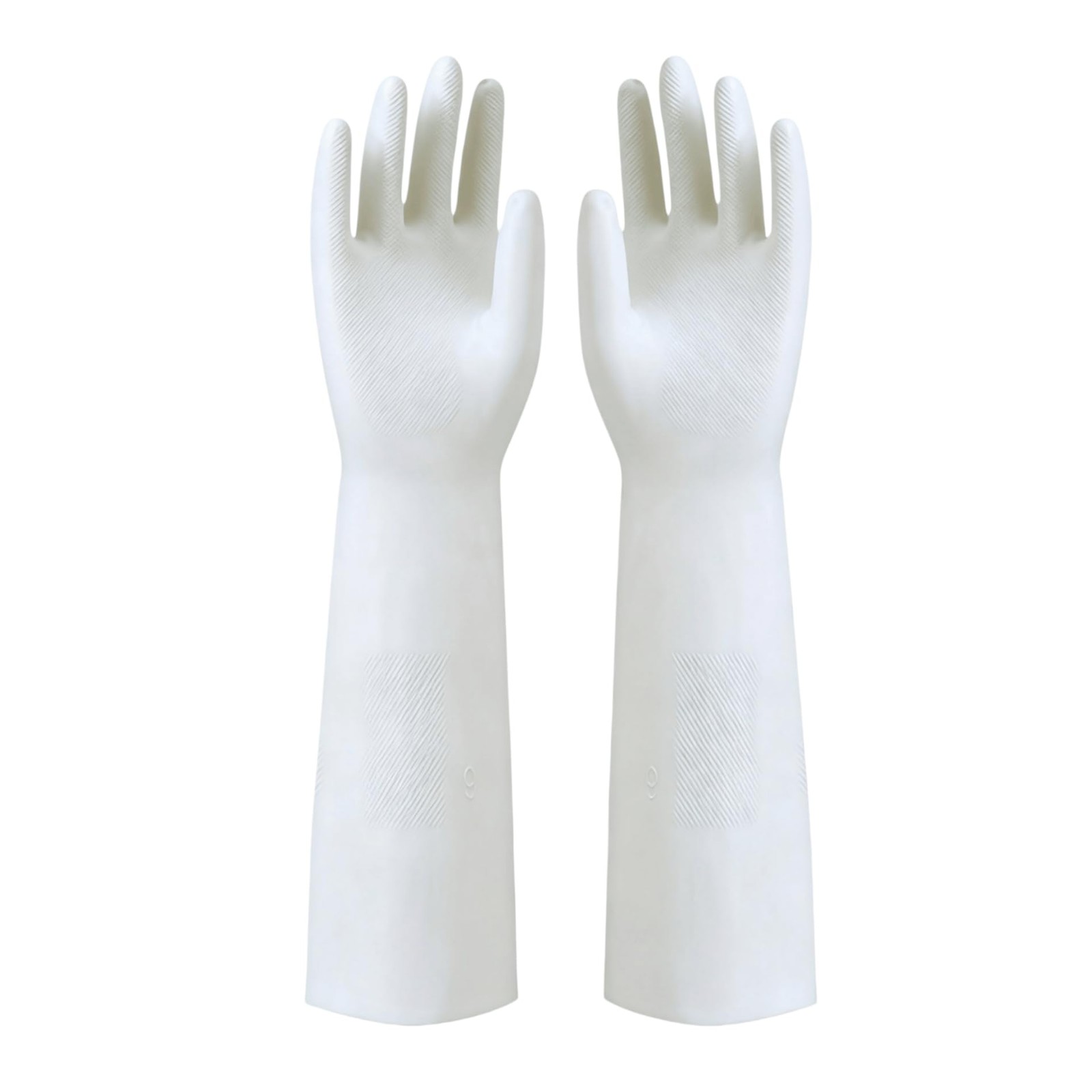 White Nitrile Gloves Large,Long Sleeve Thickened Reusable,18inch Household Cl…