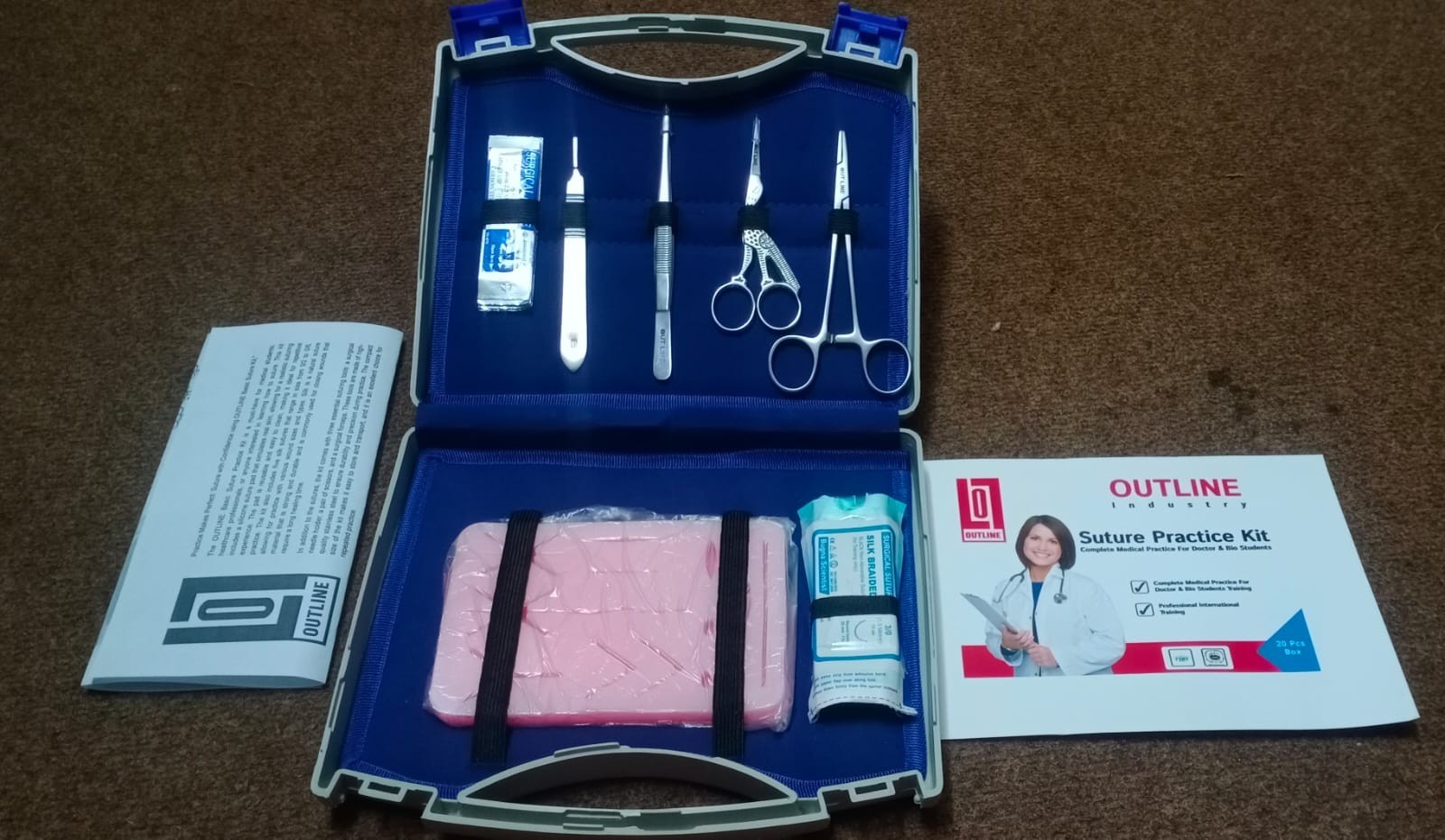 Complete Practice Student Suture Kit for Medical Students Training Kits 20 Pcs