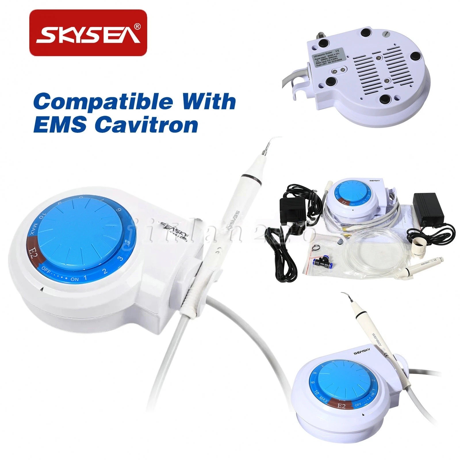 Portable Dental Ultrasonic Scaler Handpiece + 5*Tips fit Cavitron EMS WOODPECKER