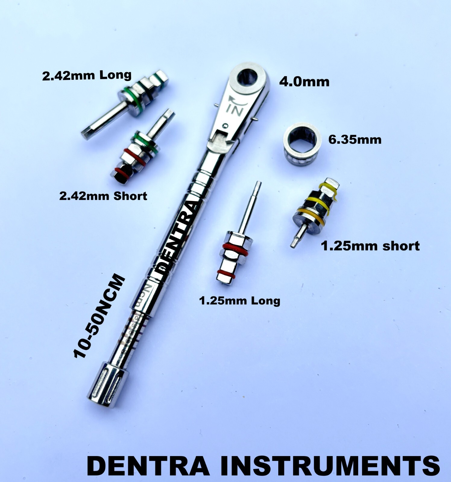 Dental Implant Torque Wrench Ratchet 10-50ncm With Drivers CE NEW