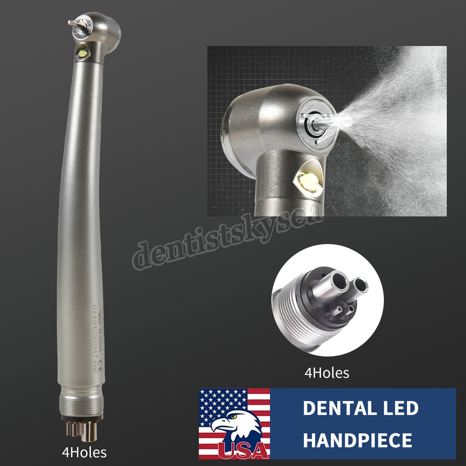 Dental Fiber Optic LED E-generator High Speed Handpiece 4H Connection Y