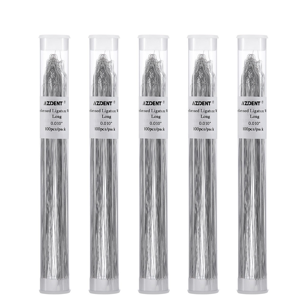 500pcs AZDENT Dental Orthodontic Wire Preformed Ligature Ties Long 0.010
