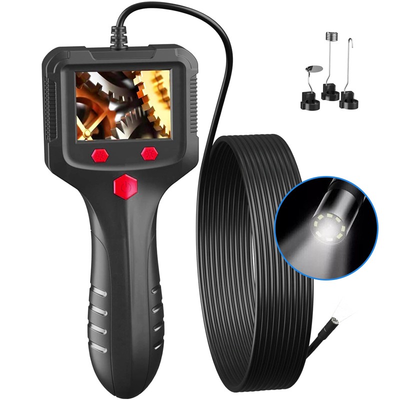 Endoscope Camera with Light, 1080P HD Borescope with 8 Adjustable Lights, IP67