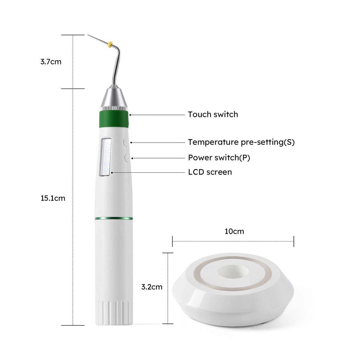 Class II Dental Gutta Percha Obturation System Endo Heated Pen with 2Pc Tips